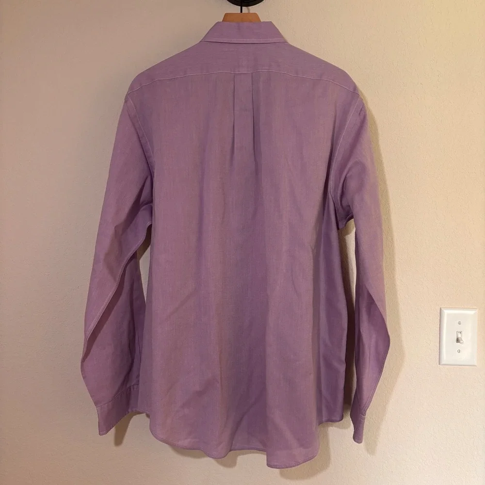 Ralph Lauren Shirt Chambray Oxford XL 100% Cotton Purple Preppy Old Money Men